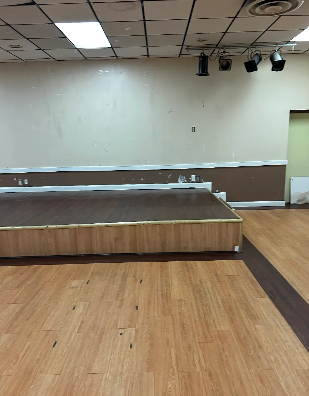 Photo of party hall stage